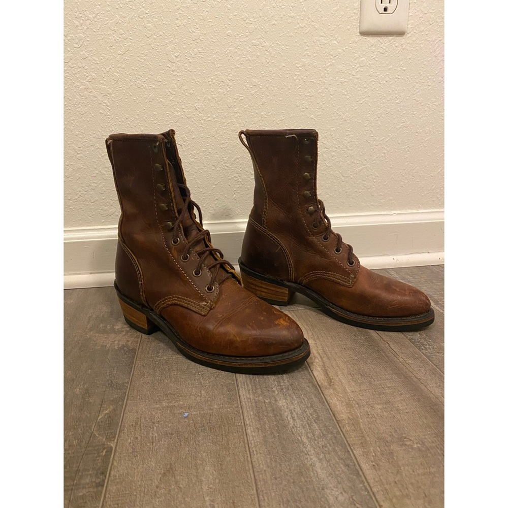 Vintage boots with Vibram sole.
